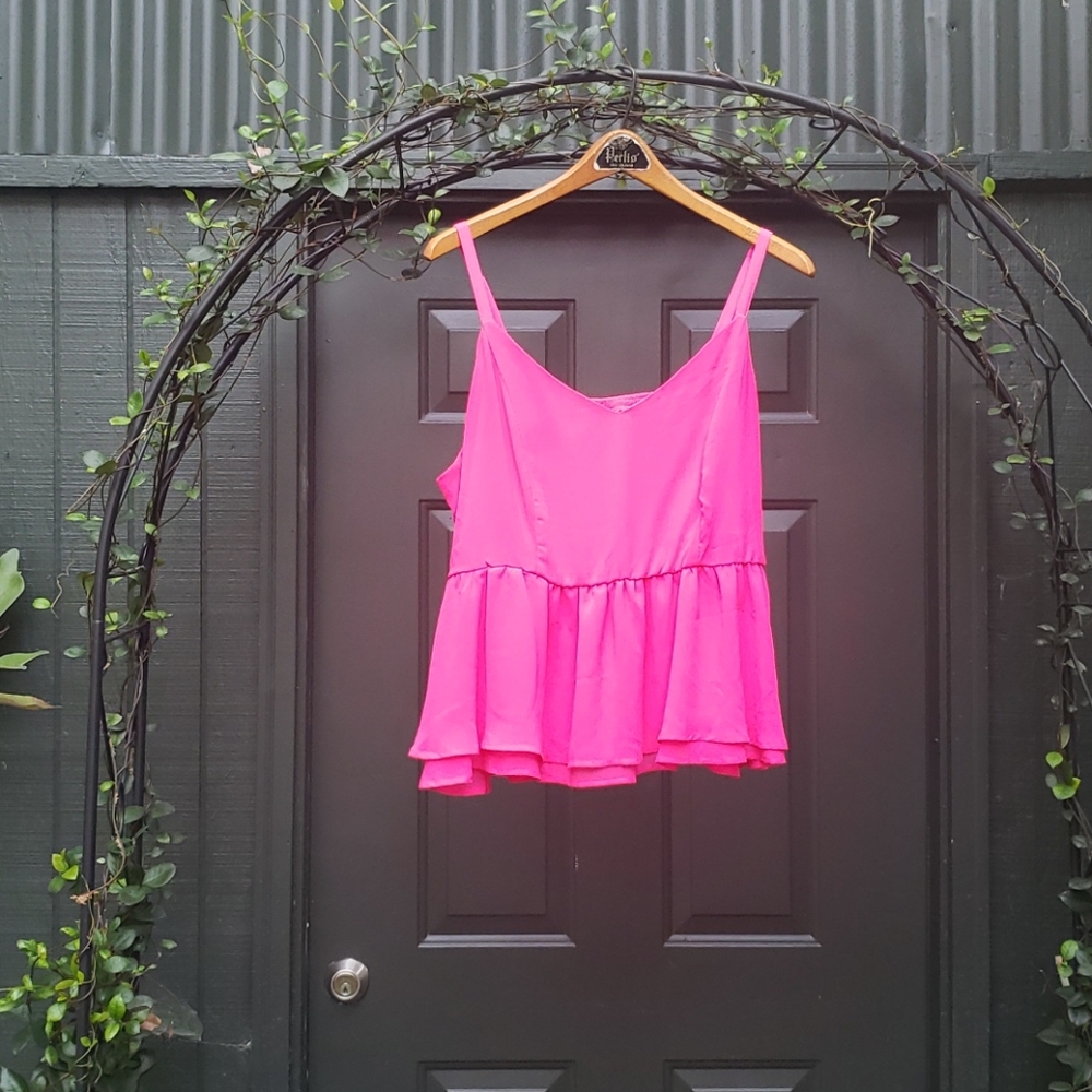 Torrid Hot Pink Babydoll Camisole Sz 1